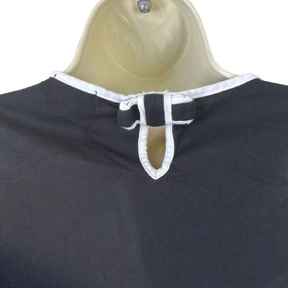 Kate Spade New York Black and White Bow Peplum Swing Top Tank Size  M - Picture 3 of 5